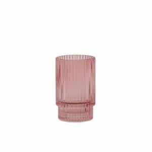 Philon fyrfadsstage i rosa glas - højde 13 cm fra Light & Living