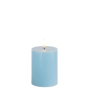 Sille LED bloklys, H10 x Ø7,5 - Blue Skye