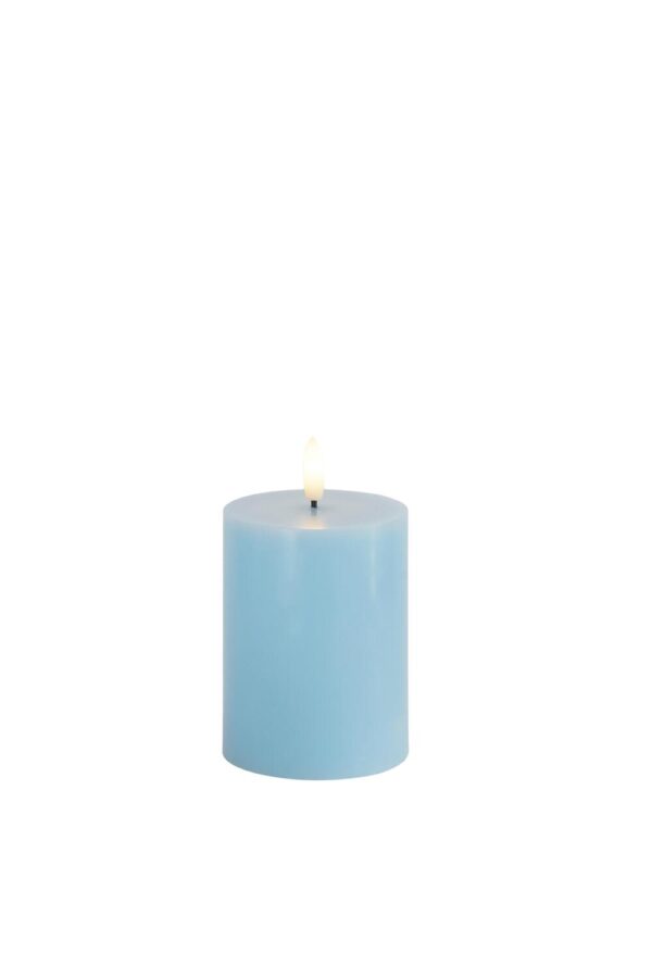 Sille LED bloklys, H10 x Ø7,5 - Blue Skye