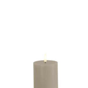 Sille LED bloklys, H10 x Ø7,5 - Warm Grey
