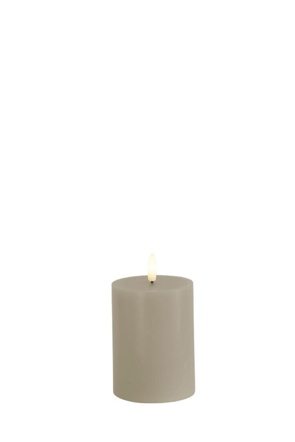 Sille LED bloklys, H10 x Ø7,5 - Warm Grey