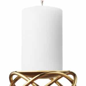 Georg Jensen Glow Lysestage Guldbelagt