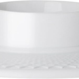 Rhombe Bloklysestage Ø14,5 cm Hvid Porcelæn