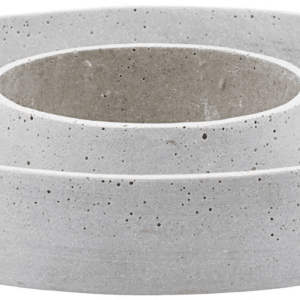 Lysestage til bloklys House Doctor The Ring grå Ø35 cm i resin og pulveriseret sten
